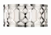 Three Light Flush Mount by Crystorama - Jennings Collection, Polished Nickel Finish - 2263-PN