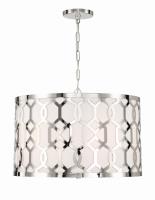 Five Light Chandelier by Crystorama - Jennings Collection, Polished Nickel Finish - 2266-PN