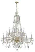 12 Light Chandelier by Crystorama - Traditional Crystal Collection, Polished Brass Finish - 1114-PB-CL-MWP