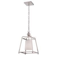 One Light Pendant by Crystorama - Sylvan Collection, Polished Nickel Finish - 2240-PN