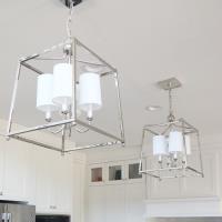 Four Light Chandelier by Crystorama - Sylvan Collection, Polished Nickel Finish - 2245-PN