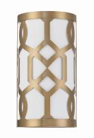 One Light Wall Sconce by Crystorama - Jennings Collection, Aged Brass Finish - 2262-AG