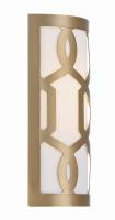 One Light Wall Sconce by Crystorama - Jennings Collection, Aged Brass Finish - 2262-AG