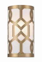 One Light Wall Sconce by Crystorama - Jennings Collection, Aged Brass Finish - 2262-AG