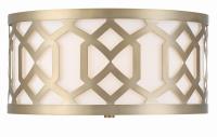 Three Light Flush Mount by Crystorama - Jennings Collection, Aged Brass Finish - 2263-AG