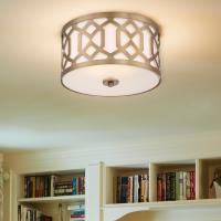 Three Light Flush Mount by Crystorama - Jennings Collection, Aged Brass Finish - 2263-AG