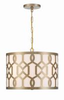 Three Light Chandelier by Crystorama - Jennings Collection, Aged Brass Finish - 2265-AG