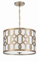 Three Light Chandelier by Crystorama - Jennings Collection, Aged Brass Finish - 2265-AG