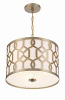 Three Light Chandelier by Crystorama - Jennings Collection, Aged Brass Finish - 2265-AG