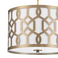 Three Light Chandelier by Crystorama - Jennings Collection, Aged Brass Finish - 2265-AG
