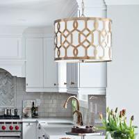 Three Light Chandelier by Crystorama - Jennings Collection, Aged Brass Finish - 2265-AG