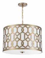 Five Light Chandelier by Crystorama - Jennings Collection, Aged Brass Finish - 2266-AG