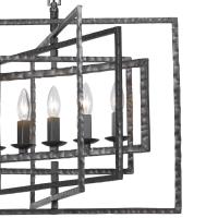 Five Light Chandelier by Crystorama - Capri Collection, Raw Steel Finish - 336-RS