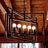 Five Light Chandelier by Crystorama - Capri Collection, Raw Steel Finish - 336-RS