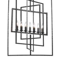 Seven Light Chandelier by Crystorama - Capri Collection, Raw Steel Finish - 339-RS