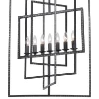 Seven Light Chandelier by Crystorama - Capri Collection, Raw Steel Finish - 339-RS