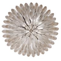Four Light Semi Flush Mount by Crystorama - Broche Collection, Antique Silver Finish - 505-SA