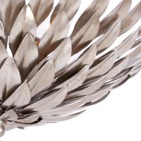 Four Light Semi Flush Mount by Crystorama - Broche Collection, Antique Silver Finish - 505-SA