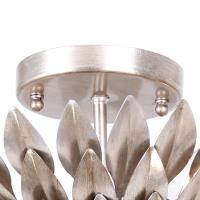 Four Light Semi Flush Mount by Crystorama - Broche Collection, Antique Silver Finish - 505-SA
