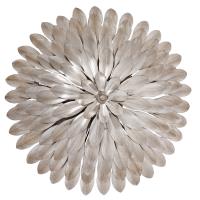 Four Light Semi Flush Mount by Crystorama - Broche Collection, Antique Silver Finish - 505-SA