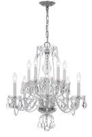 Ten Light Chandelier by Crystorama - Traditional Crystal Collection, Polished Chrome Finish - 5080-CH-CL-MWP