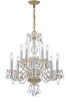 Ten Light Chandelier by Crystorama - Traditional Crystal Collection, Polished Brass Finish - 5080-PB-CL-MWP