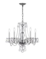 Five Light Chandelier by Crystorama - Traditional Crystal Collection, Polished Chrome Finish - 5085-CH-CL-MWP