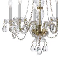 Five Light Chandelier by Crystorama - Traditional Crystal Collection, Polished Brass Finish - 5085-PB-CL-MWP
