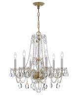 Six Light Chandelier by Crystorama - Traditional Crystal Collection, Polished Brass Finish - 5086-PB-CL-MWP
