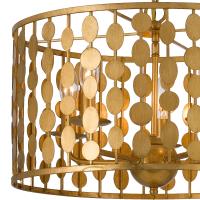 Five Light Chandelier by Crystorama - Layla Collection, Antique Gold Finish - 545-GA