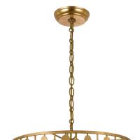 Five Light Chandelier by Crystorama - Layla Collection, Antique Gold Finish - 545-GA