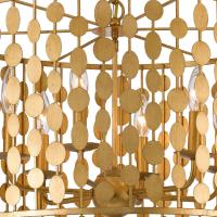Six Light Chandelier by Crystorama - Layla Collection, Antique Gold Finish - 546-GA