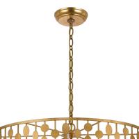 Six Light Chandelier by Crystorama - Layla Collection, Antique Gold Finish - 546-GA