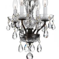 Four Light Mini Chandelier by Crystorama - Welton Collection, English Bronze Finish - 5534-EB-CL-MWP