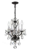 Four Light Mini Chandelier by Crystorama - Welton Collection, English Bronze Finish - 5534-EB-CL-MWP