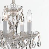 Four Light Mini Chandelier by Crystorama - Welton Collection, Wet White Finish - 5534-WW-CL-MWP