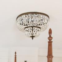 Three Light Flush Mount by Crystorama - Waltham Collection, English Bronze Finish - 716-EB-CL-MWP