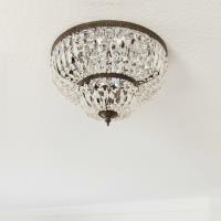 Three Light Flush Mount by Crystorama - Waltham Collection, English Bronze Finish - 716-EB-CL-MWP