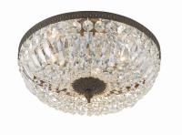 Three Light Flush Mount by Crystorama - Waltham Collection, English Bronze Finish - 716-EB-CL-MWP