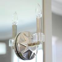 One Light Wall Sconce by Crystorama - Carson Collection, Polished Nickel Finish - 8851-PN