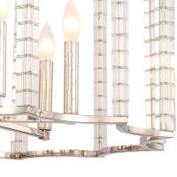Six Light Chandelier by Crystorama - Carson Collection, Polished Nickel Finish - 8856-PN