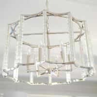 Six Light Chandelier by Crystorama - Carson Collection, Polished Nickel Finish - 8856-PN