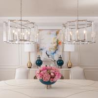 Six Light Chandelier by Crystorama - Carson Collection, Polished Nickel Finish - 8856-PN