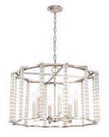 Six Light Chandelier by Crystorama - Carson Collection, Polished Nickel Finish - 8856-PN