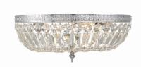 Three Light Flush Mount by Crystorama - Waltham Collection, Polished Chrome Finish - 716-CH-CL-MWP