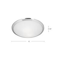 One Light Flush Mount by Kuzco Lighting - Malta Collection, Chrome Finish - 51561CH