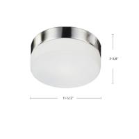 Two Light Flush Mount by Kuzco Lighting - Lomita Collection, Brushed Nickel Finish - 52022BN