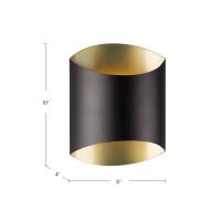 LED Wall Sconce by Kuzco Lighting - Preston Collection, Black Finish - 601471BK-LED