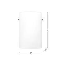 One Light Wall Sconce by Kuzco Lighting - Hudson Collection, Opal Glass Finish - 60331
