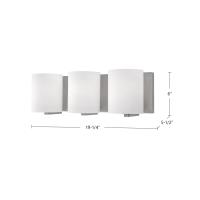 Three Light Vanity by Kuzco Lighting - Bridgewater Collection, Brushed Nickel Finish - 70233BN